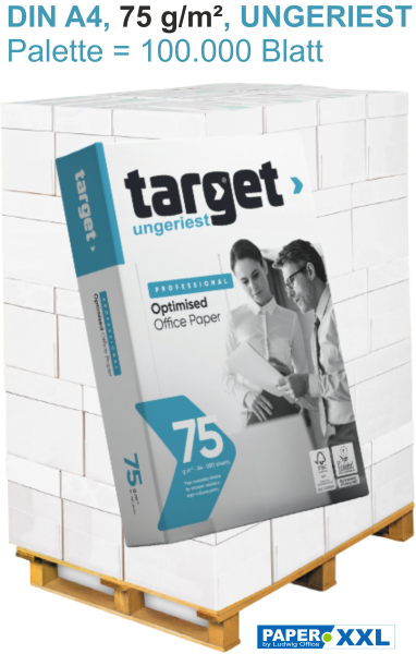target PROFESSIONAL Kopierpapier UNGERIEST (Speedbox), 75 g/m², DIN A4 - Palette = 100.000 Blatt