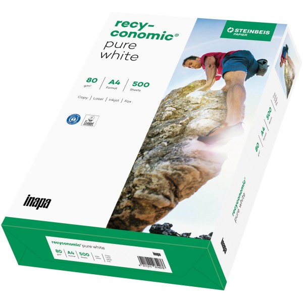 Inapa Recyconomic PURE White Recyclingpapier / Kopierpapier, 80 g/m², DIN A4