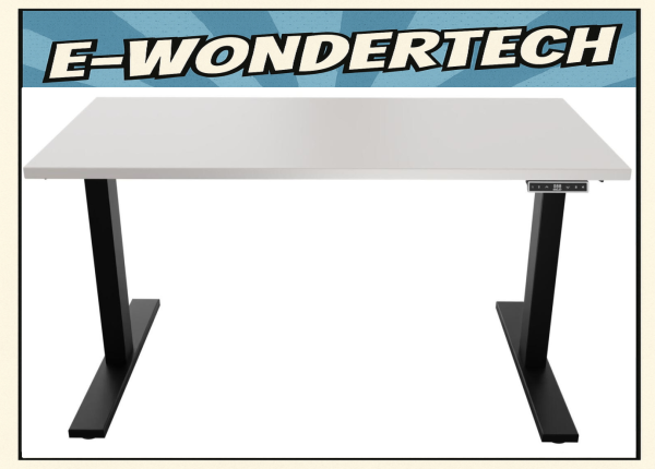 Bisley "E-WonderTech" - Sitz-Steh-Tisch, 160x80cm, elektr., schwarz / lichtgrau - teilmontiert