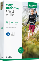 Vorschau: Recyconomic TREND White Recyclingpapier, 80 g/m², DIN A3 - Palette = 50.000 Blatt Vorschau: Recyconomic TREND White Recyclingpapier, 80 g/m², DIN A3 - Palette = 50.000 Blatt