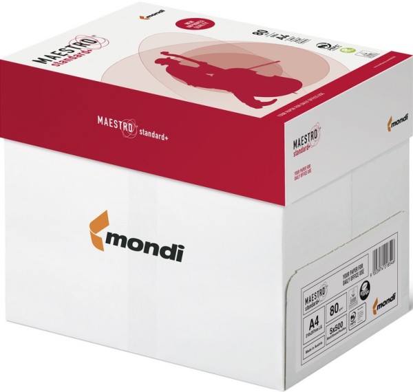 Maestro STANDARD+ Kopierpapier PEFC, DIN A4, 80 g/m² - Palette = 100.000 Blatt