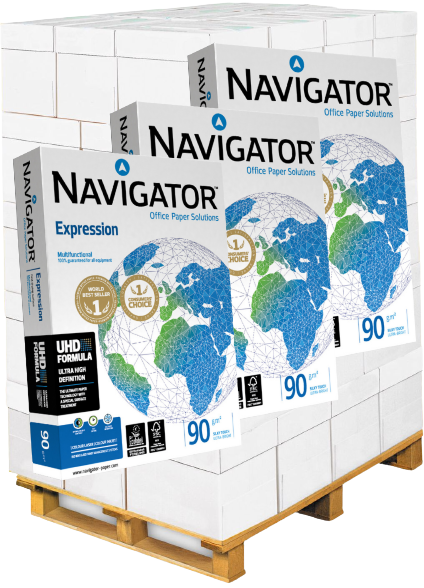 Navigator EXPRESSION Kopierpapier, 90 g/m², DIN A4 - Palette = 80.000 Blatt