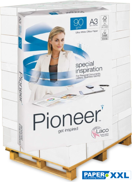 PIONEER perfect inspiration, Premium Kopierpapier, FSC, 90 g/m², DIN A3 - Palette = 50.000 Blatt