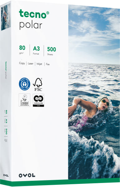 tecno POLAR Recyclingpapier, Kopierpapier, 80 g/m², DIN A3