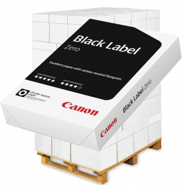 Canon BLACK Label ZERO, FSC Kopierpapier, A4, 80 g/m², CO₂-neutral- Palette = 100.000 Blatt