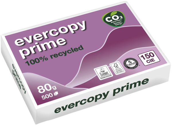evercopy PRIME Recyclingpapier, Kopierpapier, 80 g/m², DIN A4
