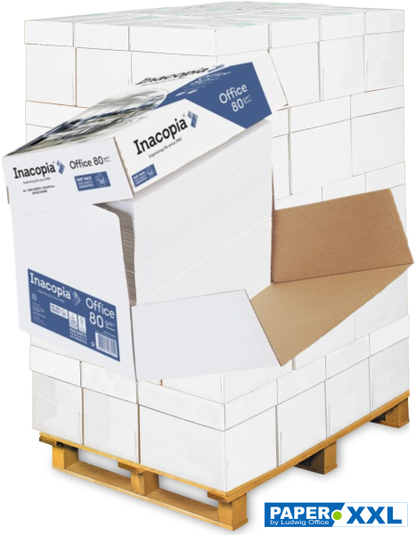 inacopia OFFICE Kopierpapier FSC - 80 g/m², DIN A4, MAXBOX - Palette = 100.000 Blatt