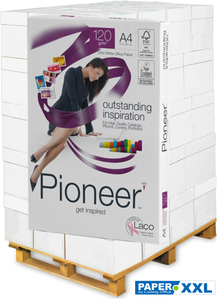 PIONEER outstanding inspiration - Kopierpapier, FSC, 120 g/m², DIN A4 - Palette = 64000 Blatt