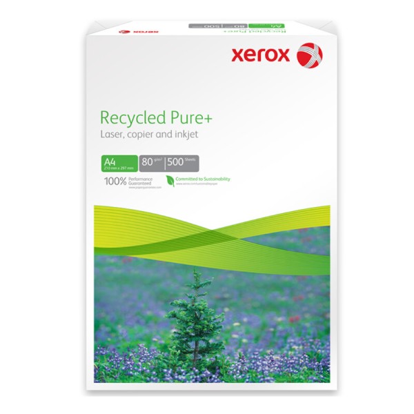 Xerox RECYCLED PURE+ Kopierpapier, 80 g/m², A4 - Palette = 100.000 Blatt