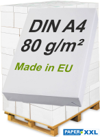 Neutrales UNIVERSALPAPIER, Kopierpapier, 80 g/m², DIN A4, - Palette = 100.000 Blatt Neutrales UNIVERSALPAPIER, Kopierpapier, 80 g/m², DIN A4, - Palette = 100.000 Blatt