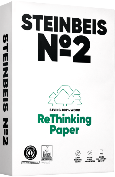 Steinbeis No.2 Recyclingpapier / Kopierpapier, 80 g/m², DIN A4 - vormals TrendWhite
