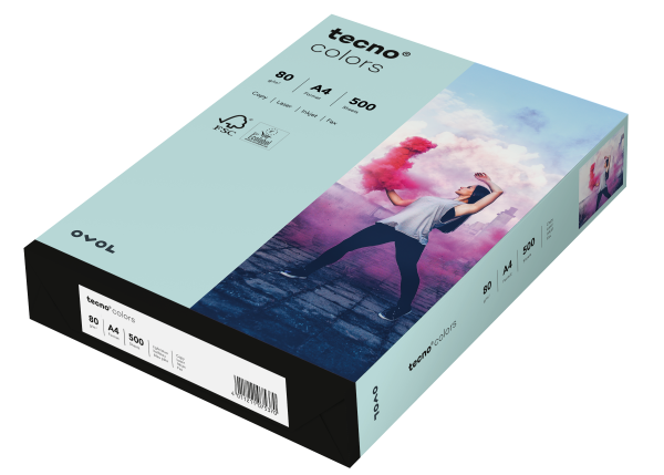 tecno COLORS hellblau, farbiges Kopierpapier, 80 g/m², DIN A4