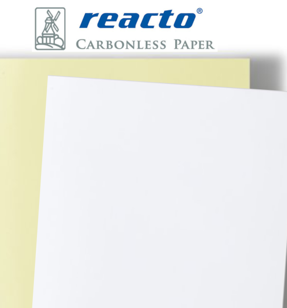 REACTO LASER 2fach vorsortiert, CB/CF weiß/gelb, DIN A4 - Selbstdurchschreibepapier