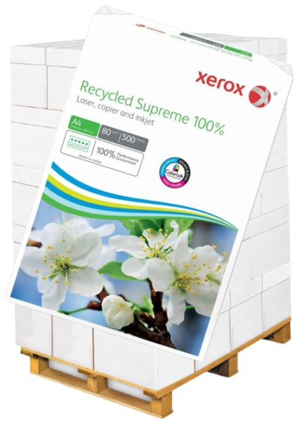 Xerox RECYCLED SUPREME 100% Kopierpapier, 80 g/m², A4 - Palette = 120.000 Blatt