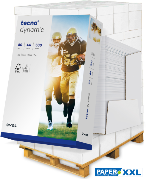 tecno DYNAMIC+ Kopierpapier, 80 g/m², DIN A4 - Palette = 100.000 Blatt