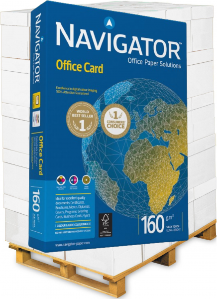 Navigator OFFICE CARD Kopierpapier FSC, 160 g/m², DIN A4 - Palette = 50.000 Blatt