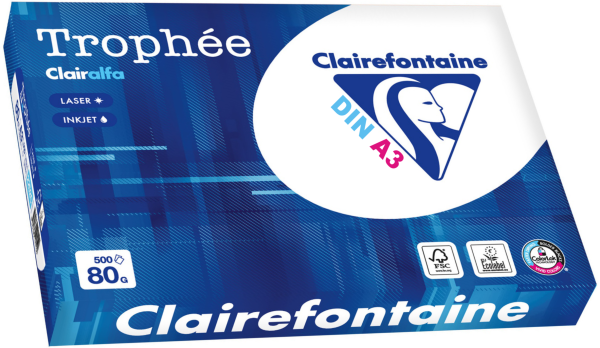 Clairefontaine Trophée CLAIRALFA 1941C Kopierpapier, 80 g/m², DIN A3
