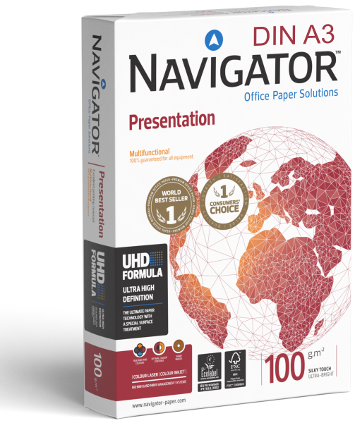 Navigator PRESENTATION Kopierpapier FSC, 100 g/m², DIN A3