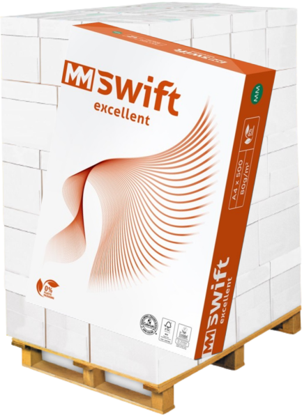 MM Swift EXCELLENT Kopierpapier FSC, 80 g/m², DIN A4 - Palette = 100.000 Blatt