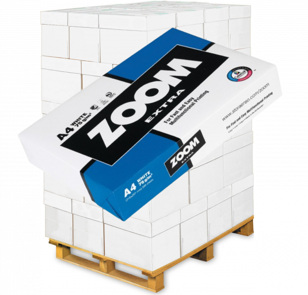 Zoom EXTRA Kopierpapier, 75 g/m², DIN A4, PEFC - Palette = 100.000 Blatt