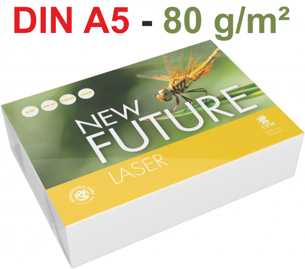 New Future LASER PEFC Kopierpapier, 80 g/m², DIN A5