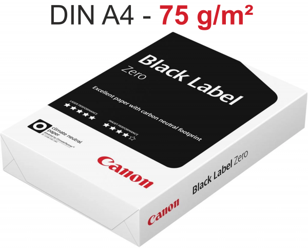 Canon BLACK Label ZERO, FSC Kopierpapier, A4, 75 g/m², CO₂-neutral