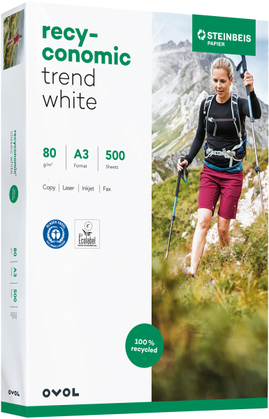 Recyconomic TREND White Recyclingpapier, 80 g/m², DIN A3