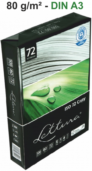 Lettura COPY ISO 72 Recyclingpapier, Kopierpapier, 80 g/m², DIN A3