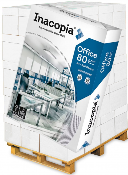 inacopia OFFICE Kopierpapier FSC - 80 g/m², DIN A4 - Palette = 100.000 Blatt