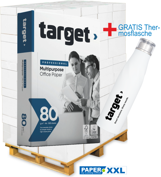 target PROFESSIONAL Multipurpose Kopierpapier, FSC, 80 g/m², DIN A4 - Palette = 100.000 Blatt