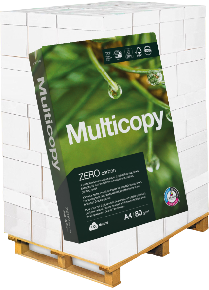 Multicopy ZERO Carbon Kopierpapier, 80 g/m², DIN A4 - Palette = 100.000 Blatt