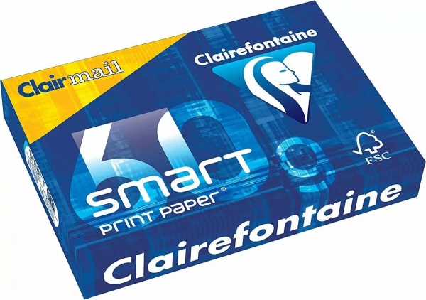 Clairefontaine SMART Print Paper 1929C, Kopierpapier, 60 g/m², A4 - Palette = 125.000 Blatt