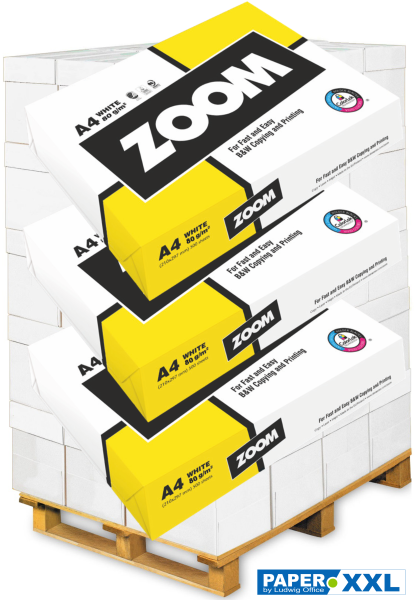 Zoom Kopierpapier, 80 g/m², DIN A4, PEFC - Palette = 100.000 Blatt
