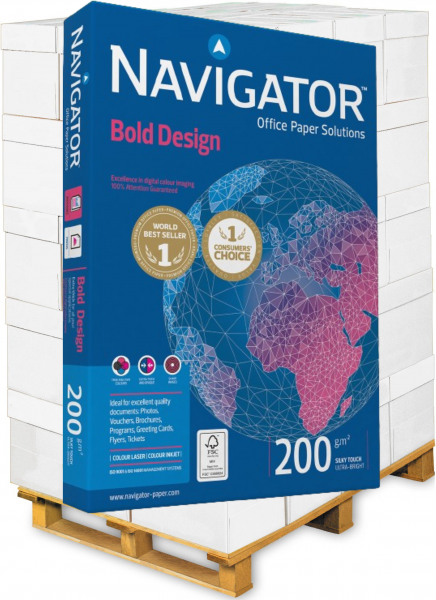 Navigator BOLD DESIGN Kopierpapier FSC, 200 g/m², DIN A4 - Palette = 42.000 Blatt