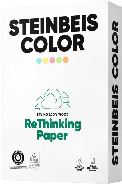 Steinbeis COLOR, Magic Colour, GELB, farbiges Recyclingpapier / Kopierpapier, 80 g/m², DIN A4