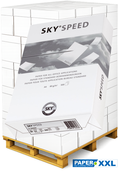 Sky SPEED Kopierpapier, 80 g/m², DIN A4 - Palette = 100.000 Blatt