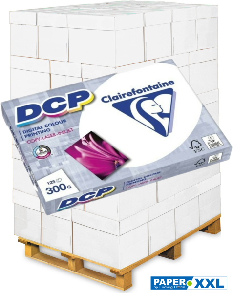 Clairefontaine DCP Farblaserpapier 3801C, 300 g/m², DIN A4 - Palette = 25.000 Blatt