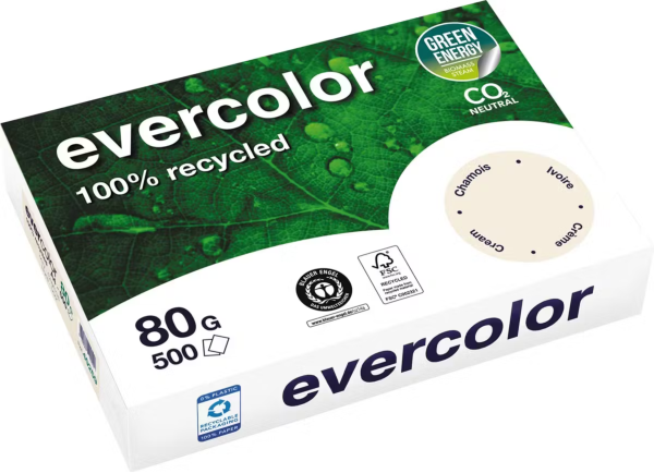 Clairefontaine EVERCOLOR - CHAMOIS 40259C Recyclingpapier / Kopierpapier, 80 g/m², DIN A4
