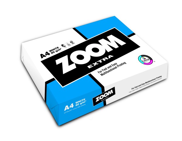 Zoom EXTRA Kopierpapier, 80 g/m², DIN A4, PEFC - Palette = 100.000 Blatt