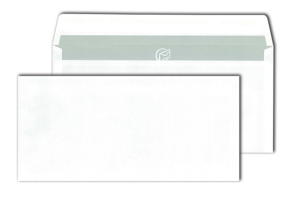 Briefhüllen, weiß 80g DIN C6/5 (114 x 229 mm) haftklebend