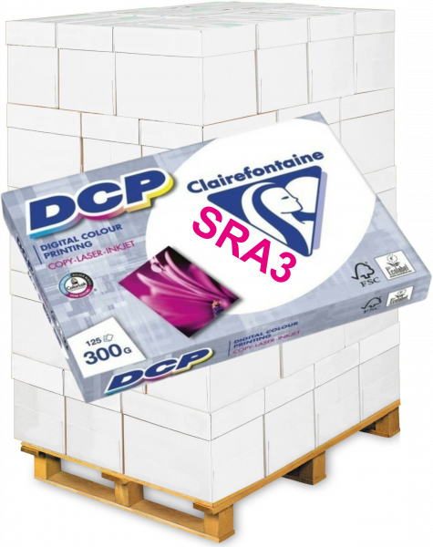 Clairefontaine DCP Farblaserpapier 3803C, 300 g/m², SRA3, BB - Palette = 10.000 Blatt