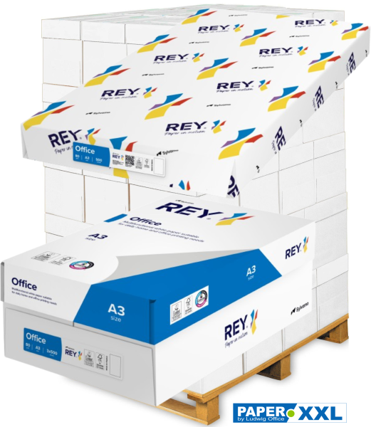 Rey OFFICE Kopierpapier, 80 g/m², DIN A3, CO₂-neutral - Palette = 45.000 Blatt