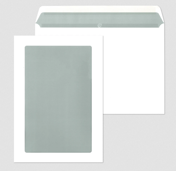 Schaufensterhüllen DIN C4 ISK nassklebend Offset weiß 120 g/m²